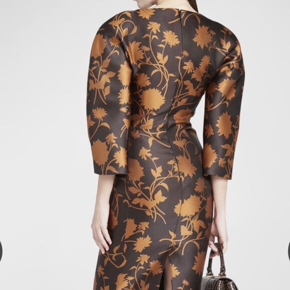 VERSACE Double Duchesse Floral-print Silk Cocktail Dress size 36 $3525 - Picture 8 of 10
